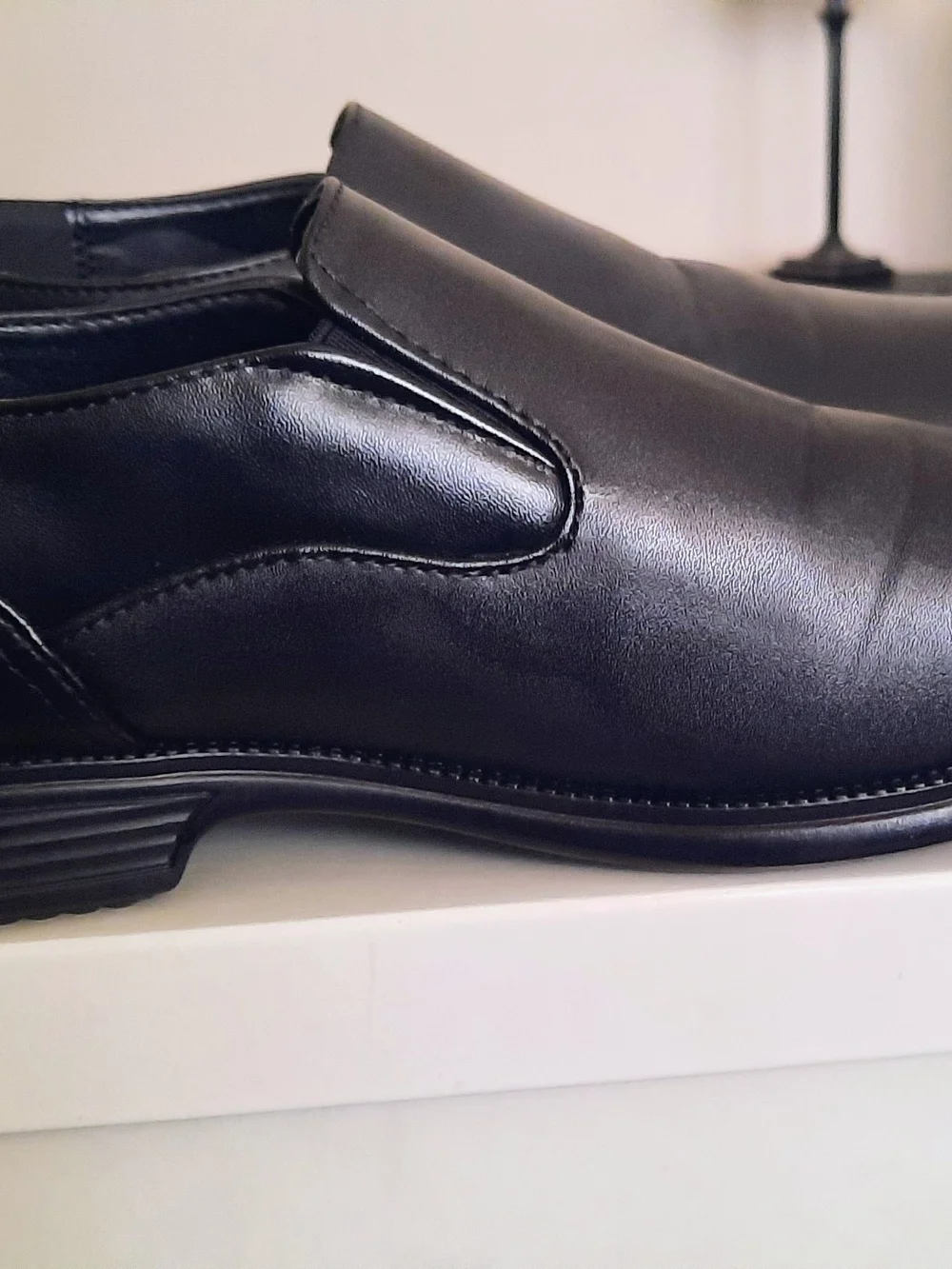 Perry Ellis Black Slip-On Dress Shoes